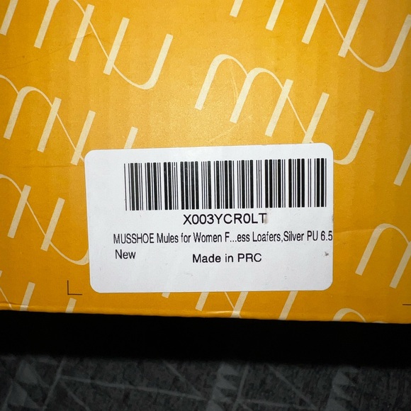 Musshoe Silver Slip on Backless Dress Shoe - NWT 6.5 - Picture 3 of 7